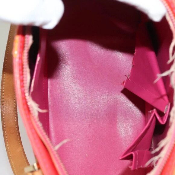 LOUIS VUITTON Monogram Vernis Fluo Houston Hand Bag Orange M91935 Auth 131452 - Picture 10 of 16